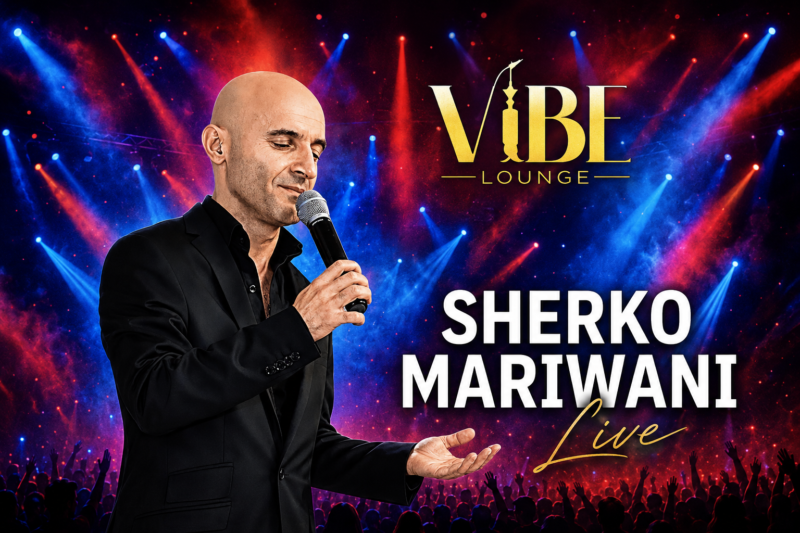 KURDISH LIVE MUSIC ON STAGE SHERKO MARIWANI SATURDAY 5 SEPTEMBER VIBE LOUNGE