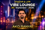 KURDISH LIVE MUSIC ON STAGE AKO RANYAI SATURDAY 26 SEPTEMBER VIBE LOUNGE MANCHESTER